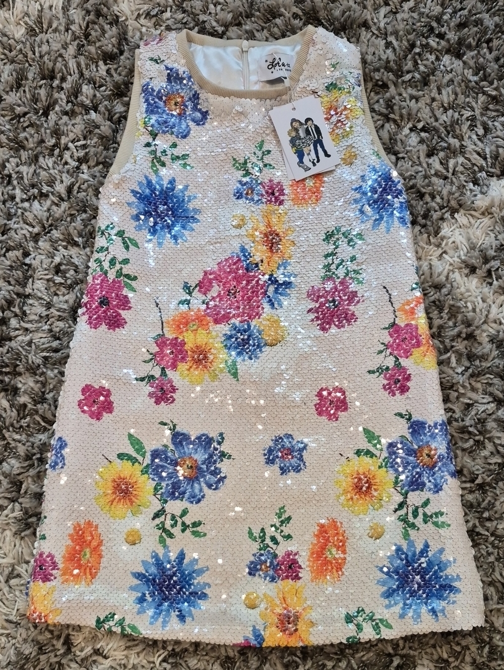 Lola and The Boys English Garden Sequin Dress
